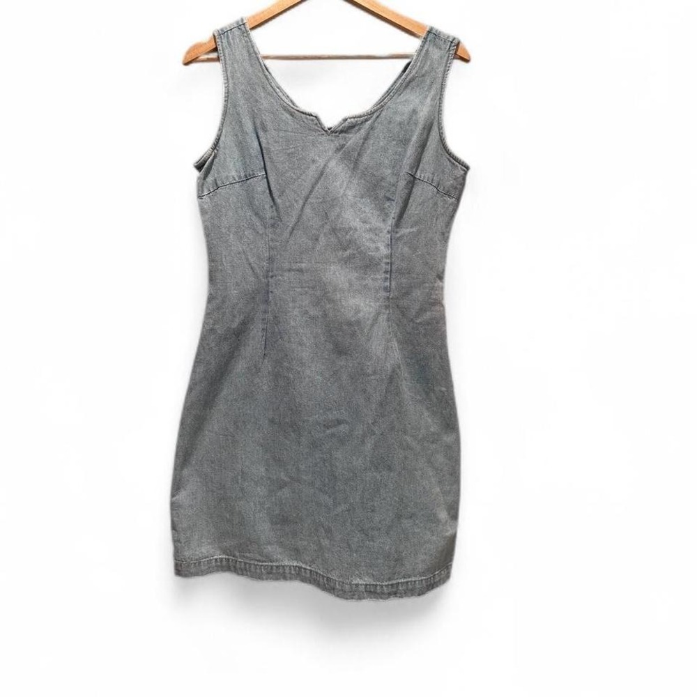 Vintage Fads Sleeveless Denim Mini Dress‎ Size 6 Western Summer Casual Retro